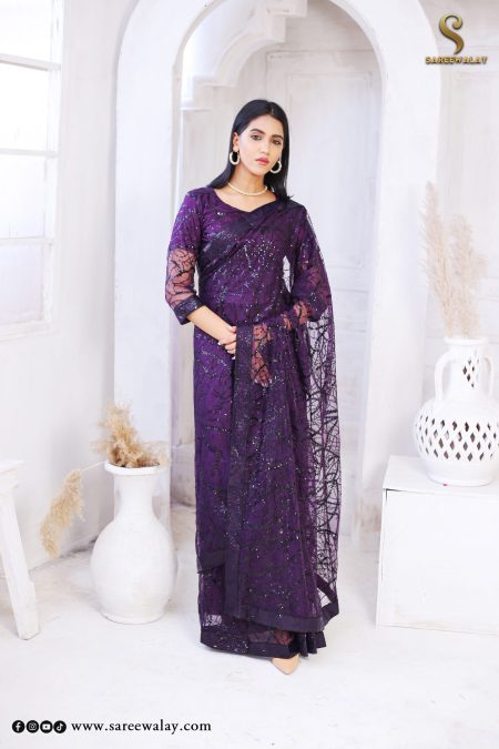 Purple Cake - Saree