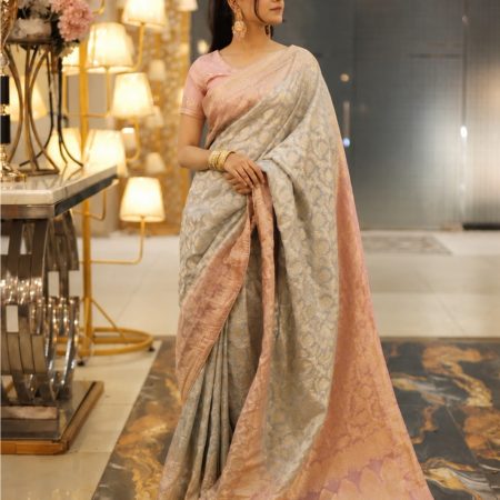 Nain Sukh – Banarsi Two Tone Double Shade Saree
