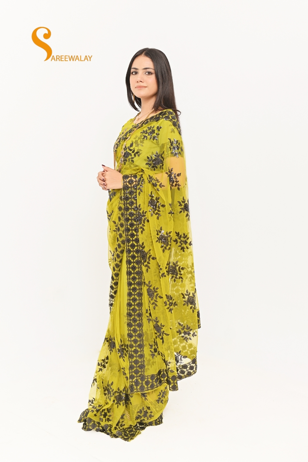 Gulaab Soft Net Resham & Sequin Saree
