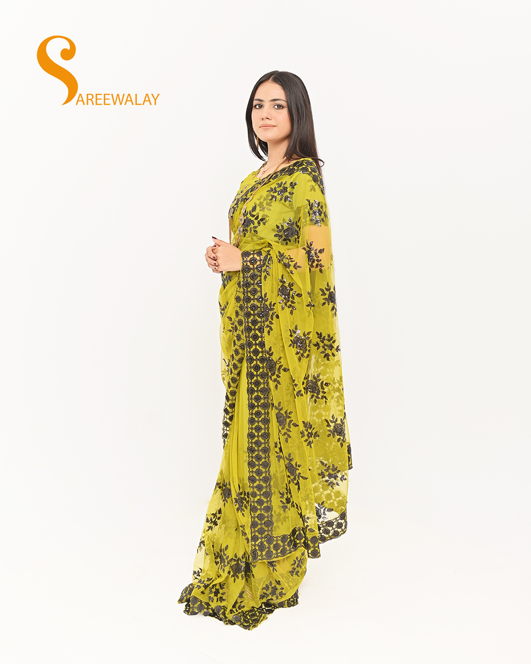 Gulaab Soft Net Resham & Sequin Saree